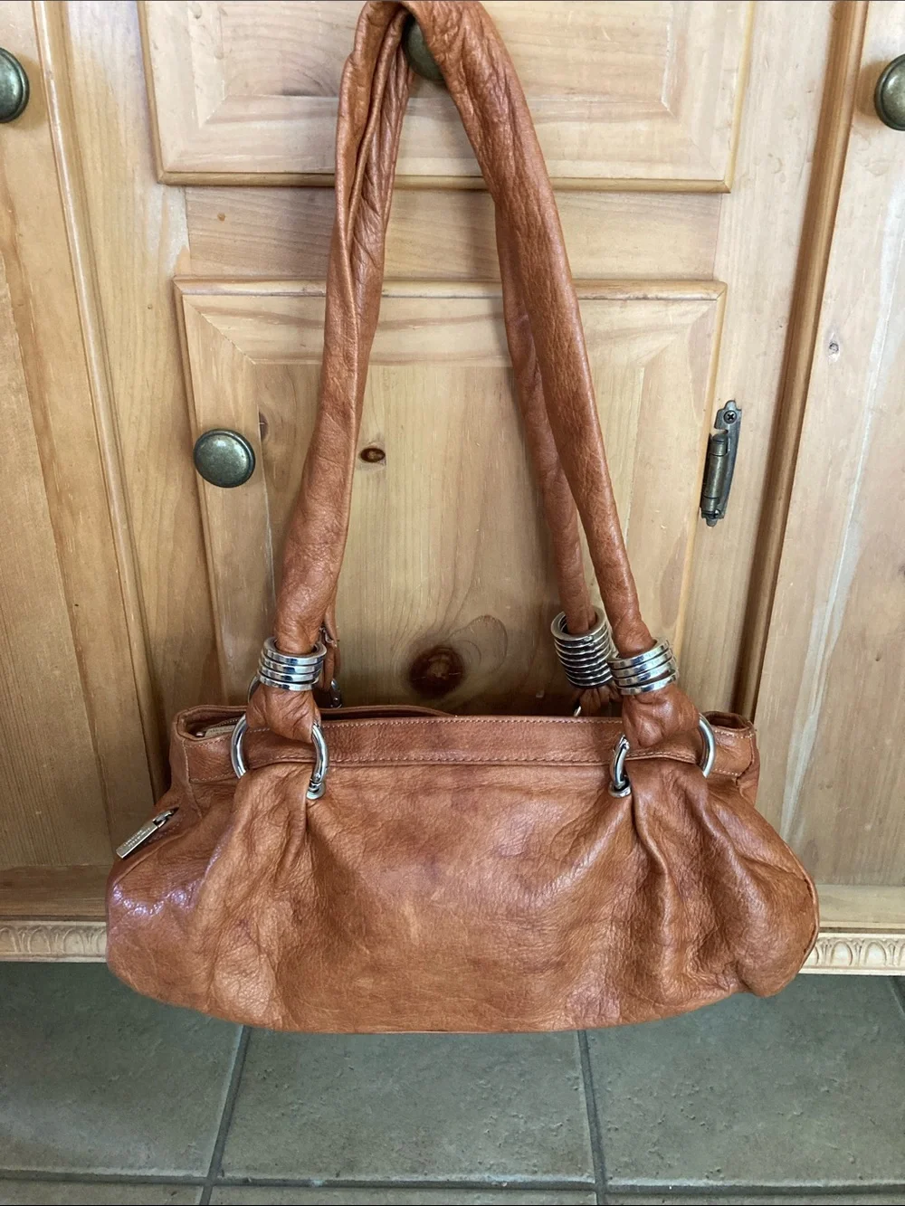 VTG L’Artigiano Brown Leather Shoulder Bag